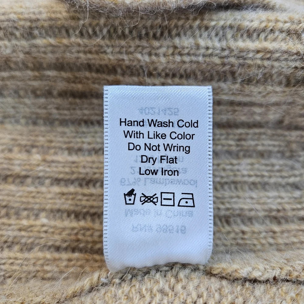 Coldwater Creek lambswool angora blend open cardigan tan S/8 - Picture 5 of 7